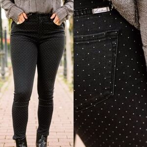 Kancan Polka Dot Skinny Jeans